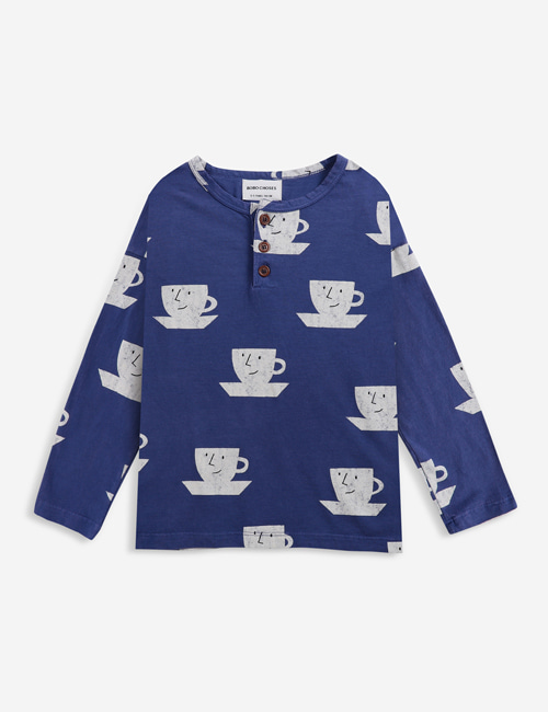 [BOBO CHOSES]  Cup Of Tea All Over buttoned T-shirt