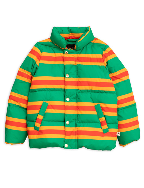 [MINI RODINI] Stripe puffer jacket _ Green
