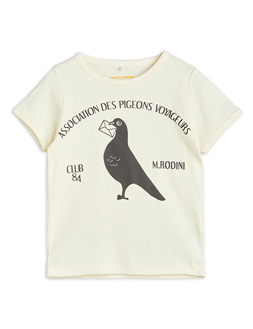 [MINI RODINI]  Pigeons sp ss tee _ Offwhite [92/98, 116/122, 128/134]