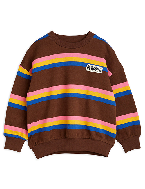[MINI RODINI]  Stripe sweatshirt _ Brown [92/98, 104/110, 116/122, 128/134, 140/146]